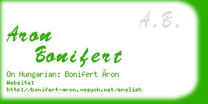 aron bonifert business card
